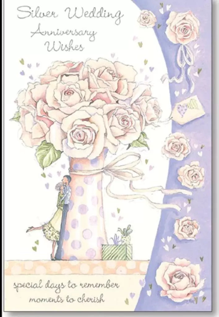 SILVER WEDDING ANNIVERSARY Retail $4.49  Inside: For twenty-five fantastic years... 5x7 Greeting Card | 04392A | 254965