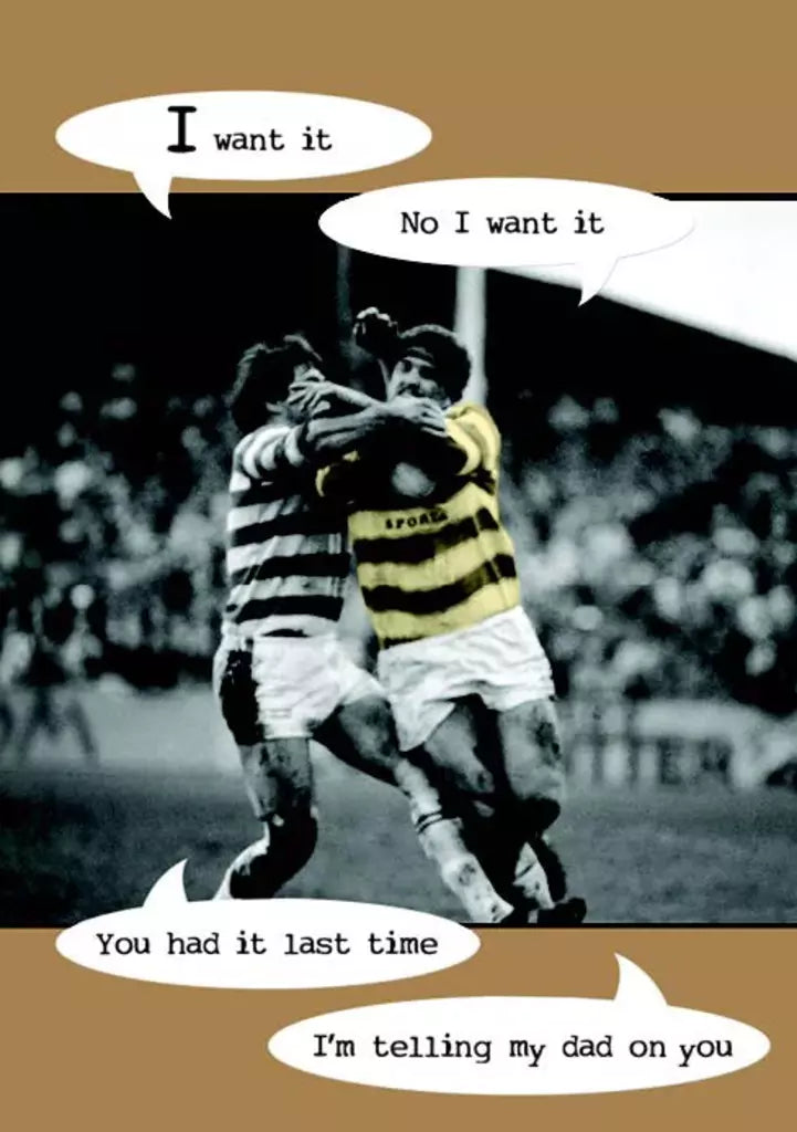 Men soccer- Humor Birthday card. Retail $2.99. Inside: Happy Birthday. | 05084A | 255286