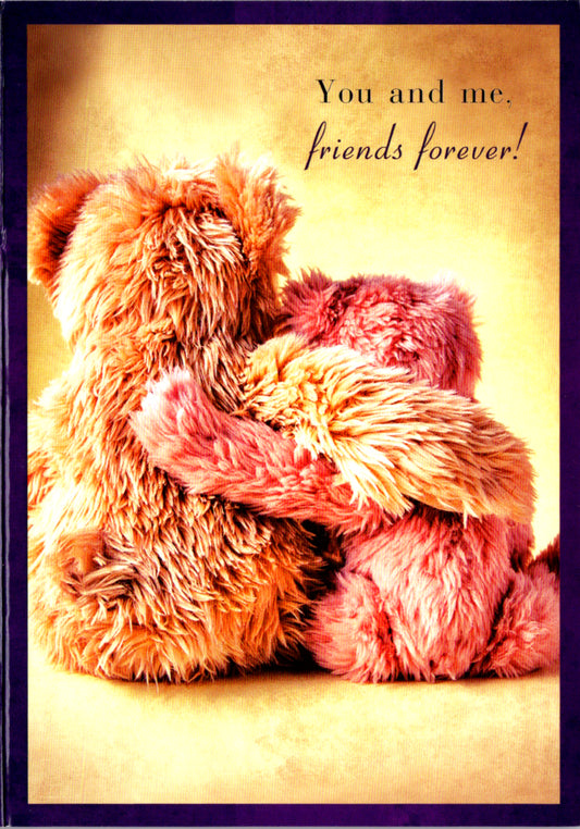 Teddy bears- General birthday card. Retail $2.99. Inside: Warmest wishes to a wonderful friend. Happy Birthday. | 5412 | 255370