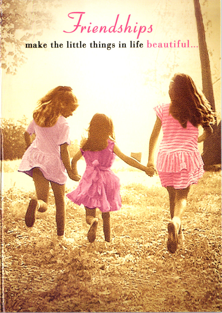 Girls running- Friendship card. Retail $2.99. Inside: ...and birthdays more fun and memorable!... | 5413 | 255417