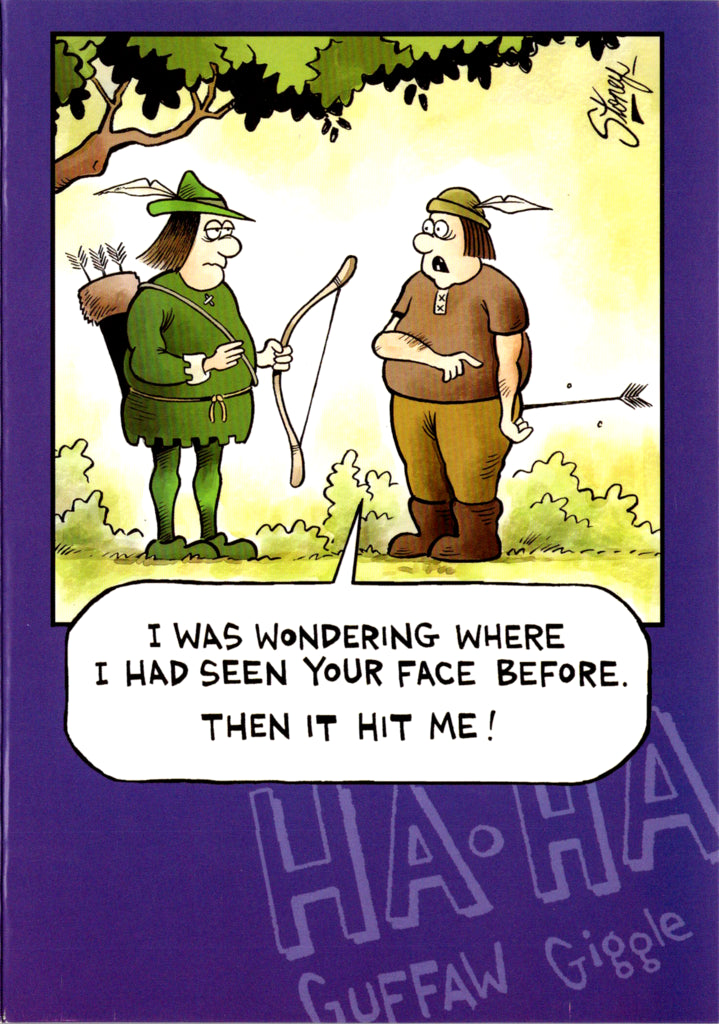 Robin Hood- General Birthday. Retail $2.99 Inside: I think you get the point. Happy birthday! 5x7 Greeting Card | 7084 | 255432