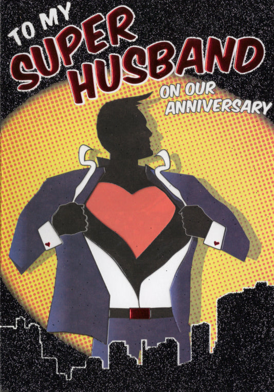 Husband Anniversary card Retail $4.49  Inside: You are my hero... | 5129 | 255516