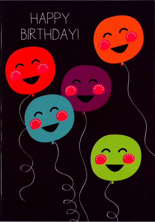 Happy Balloons Birthday Greeting Card Retail $2.99. Inside: Celebrate today with a smile! | 6037 | 255571