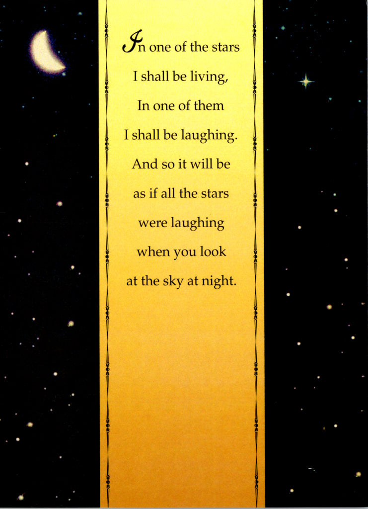 Stars and moon- Sympathy greeting card. Retail $2.99.  Inside: With sympathy. | 5146 | 255578