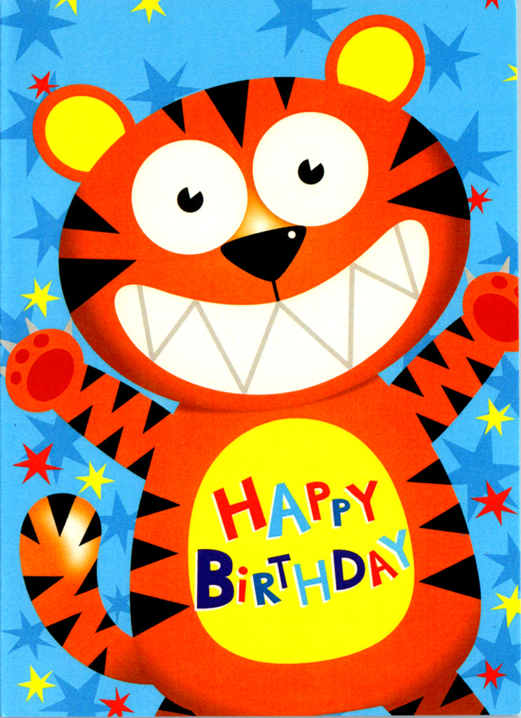 Tiger- Kid Birthday card. Retail $2.99. Inside: Wishing you a WILD and fun birthday! | 5679 | 255609