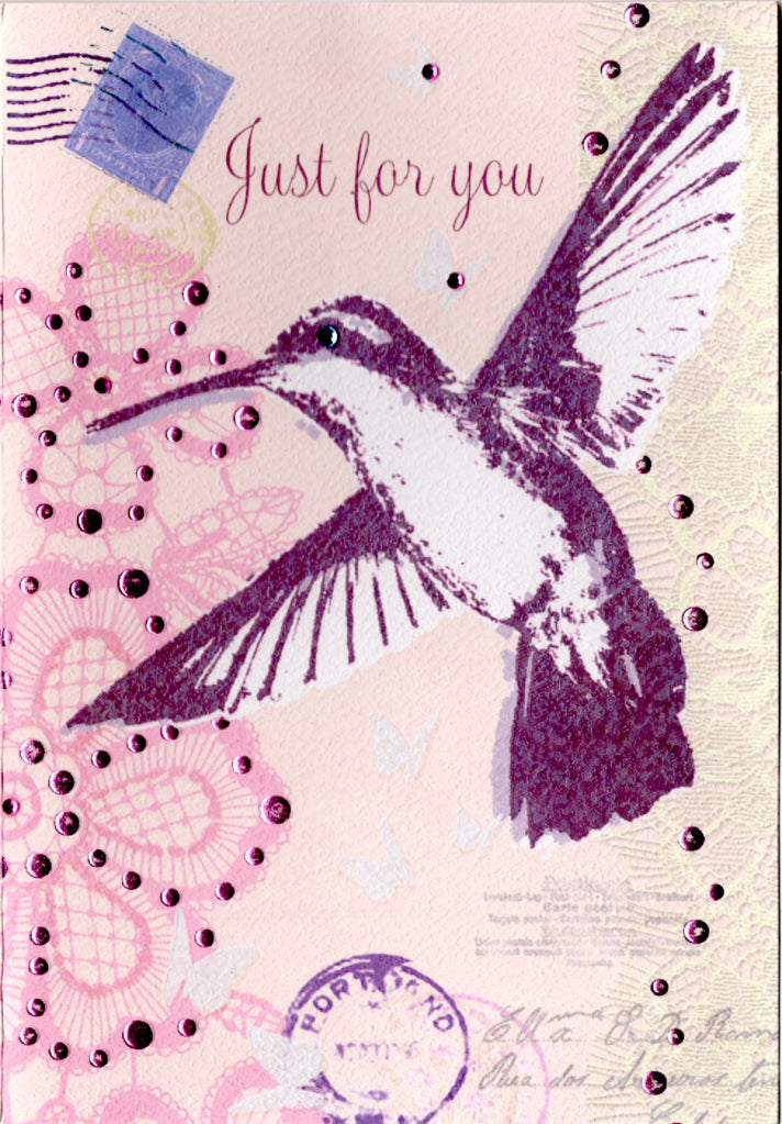 Hummingbird- Female birthday Greeting Card. Retail $3.49. Inside: On your birthday with love. | PC-CA07 | 255748