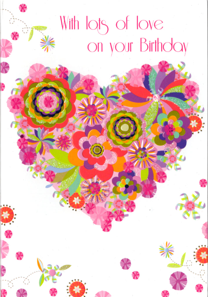 Heart Birthday Greeting Card Retail $2.99. Inside: Hope you have a lovely day! | 5330 | 255832