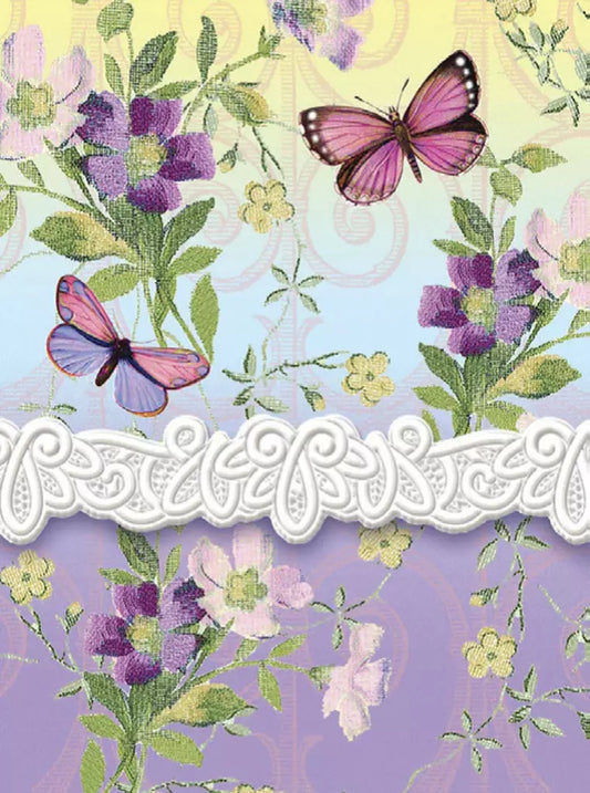 Carol Wilson Charlottes Butterfly Flower Garden Travel Pad Purse Notepad Premium 3x4 Embossed Die-Cut Design 90 Pages Magnet Flap EMBPUR49 | 255899