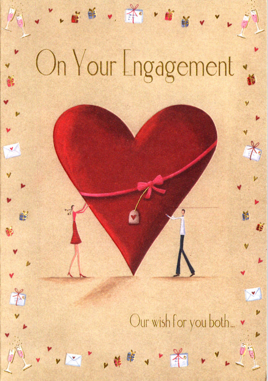 Engagement greeting card Retail $3.49  Inside: Love and lots of it! Congratulations. | 04855A | 255938