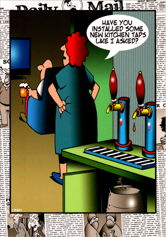 Beer Taps Humor Birthday by Mark Lynch- Retail $2.99 Inside: Blank 5x7 Greeting Card | 7995 | 255977