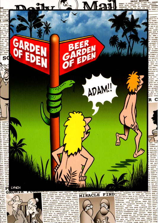 Garden of Eden Humor Birthday by Mark Lynch- Retail $2.99 Inside: Happy Birthday! 5x7 Greeting Card | 8000 | 255983