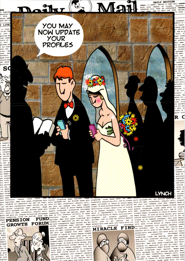 Update Profiles Wedding by Mark Lynch- Retail $2.99 Inside: 'now in a relationship' Congratulations! 5x7 Greeting Card | 8006 | 255998