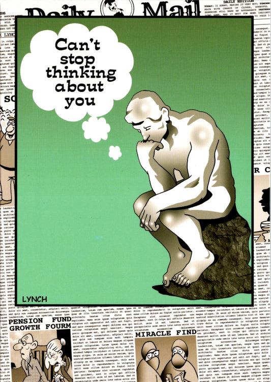 Can't Stop thinking of you by Mark Lynch- Retail $2.99 Inside: Blank 5x7 Greeting Card | 8010 | 256002