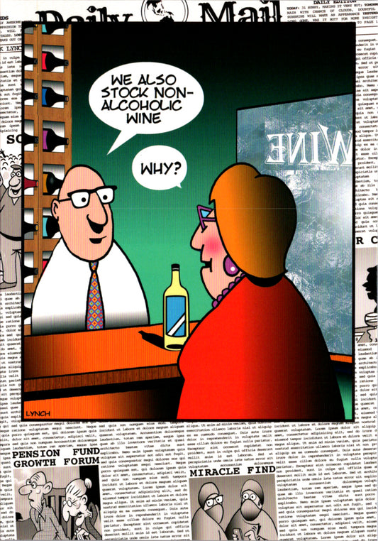 Wine Humor Birthday by Mark Lynch- Retail $2.99 Inside: Why indeed?! Happy Birthday 5x7 Greeting Card | 8355 | 256008