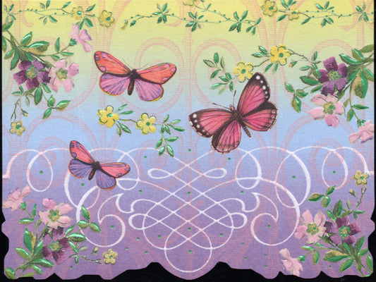 Charlottes butterfly Portfolio Boxed Note Cards by Carol Wilson. 10 embossed 4x5 Die-Cut Notecards and Matching Envelopes in Decorative Gift Box with Magnetic Flap. NCP2510 | 256046