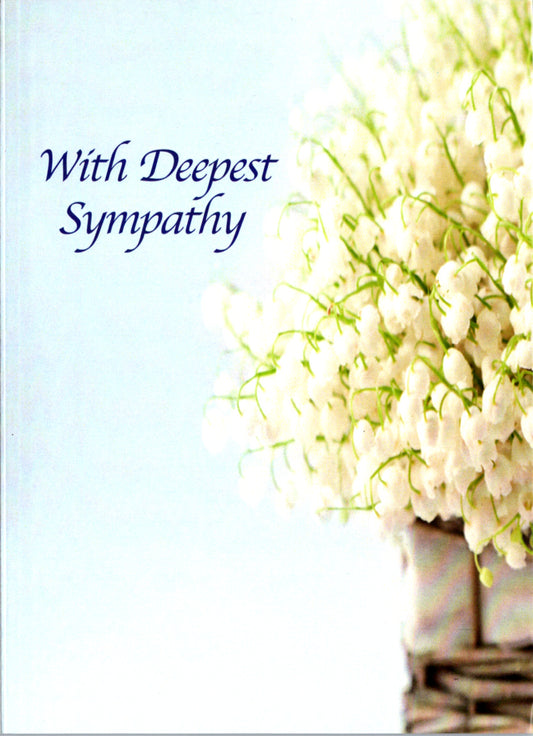 Lily of the Valley sympathy greeting card. inside message Where a beautiful soul has been there is always a trail of beautiful memories Retail $3.99 | DGC1011 | 256099