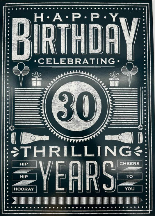 30th Birthday 10x14 Giant Greeting Card | 6257 | 257358