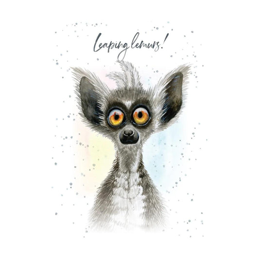 Hopper Cards- Leaping Lemurs- Birthday. Retail $5.00. Dimensions: 5x7 INSIDE:  How is it your birthday again? | HOP0120 | 257665