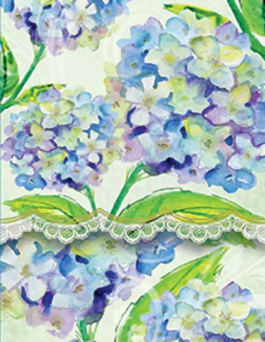 Carol Wilson Blue Hydrangeas Flower Nature Travel Pad Purse Notepad Premium 3x4 Embossed Die-Cut Design 90 Pages Magnet Flap EMBPUR11 | 257999