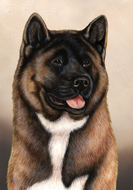 Akita Dog by Tamara Burnett Blank Greeting Card 5x7 | 1004 | 259098