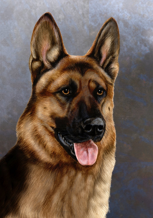 German Shepherd Dog by Tamara Burnett Blank Greeting Card 5x7 | 1053 | 259196