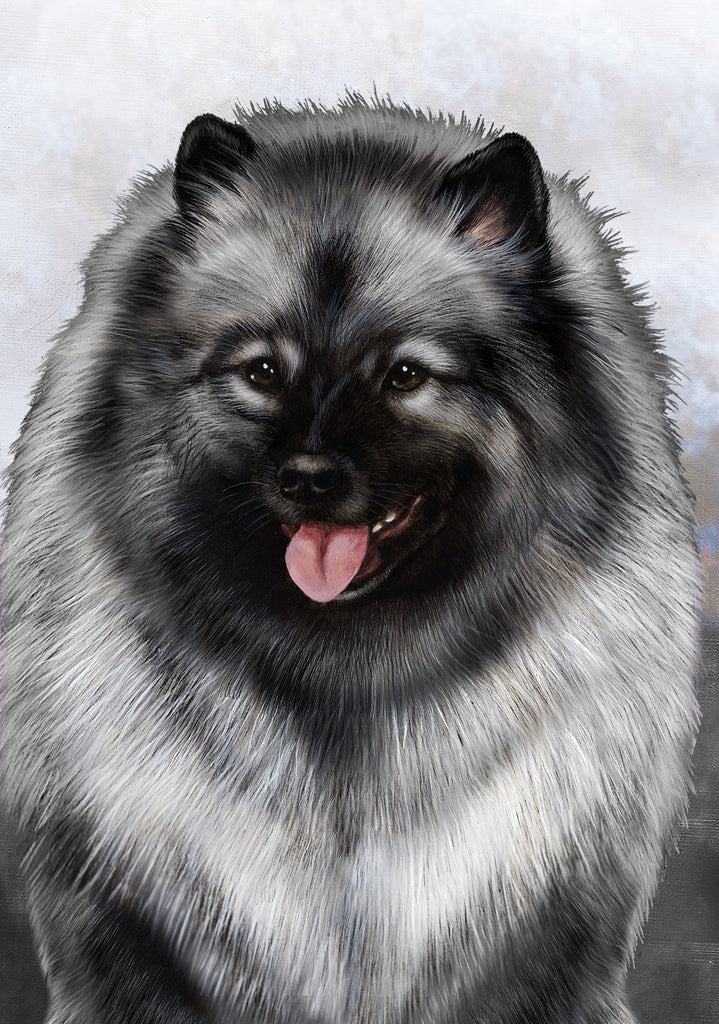 Keeshond Dog by Tamara Burnett Blank Greeting Card 5x7 | 1067 | 259210