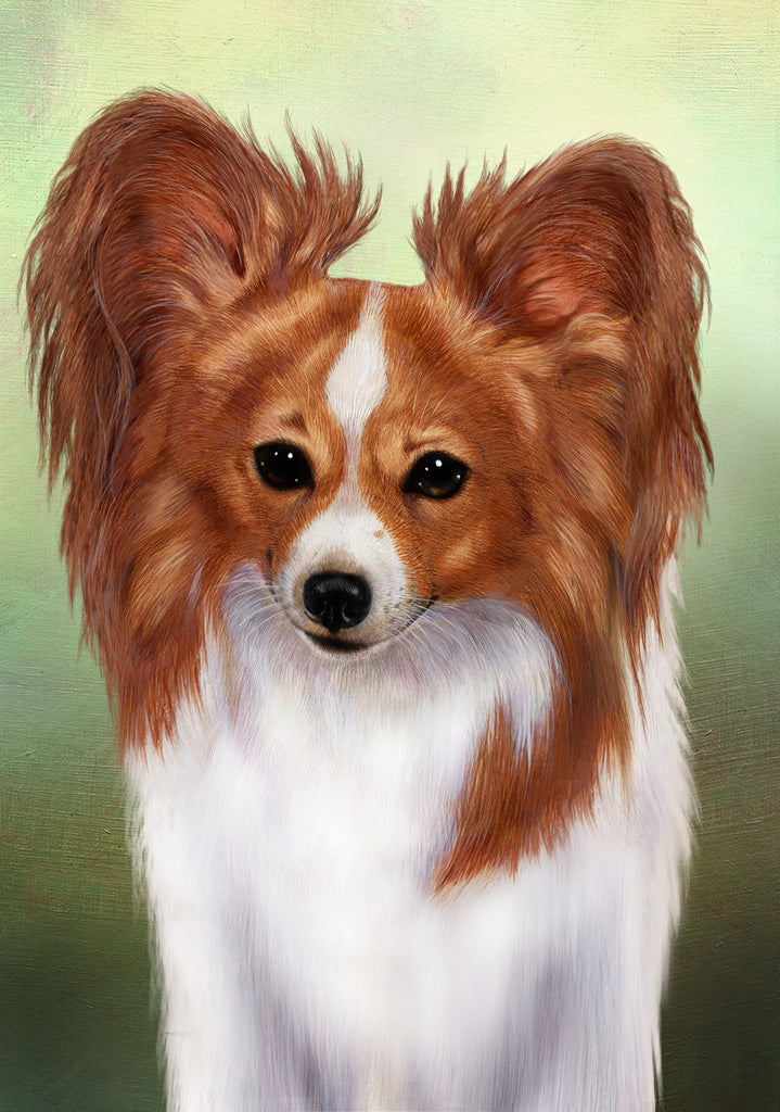 Papillon Dog by Tamara Burnett Blank Greeting Card 5x7 | 1080 | 259223