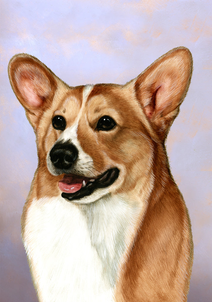 Pembroke Welsh Corgi Dog by Tamara Burnett Blank Greeting Card 5x7 | 1084 | 259227