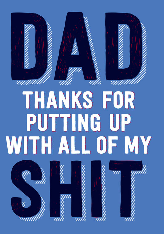 Dean Morris Dad Thanks Daddy Funny Humor Greeting Card 5x7 DAD21 | 259339