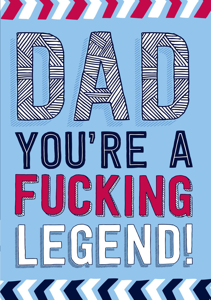 Dean Morris Dad Legend Daddy Funny Humor Greeting Card 5x7 DAD12 | 259340