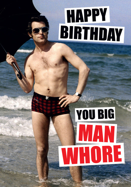 Dean Morris Big Man Beach Funny Birthday Greeting Card 5x7 DMA111 | 259371