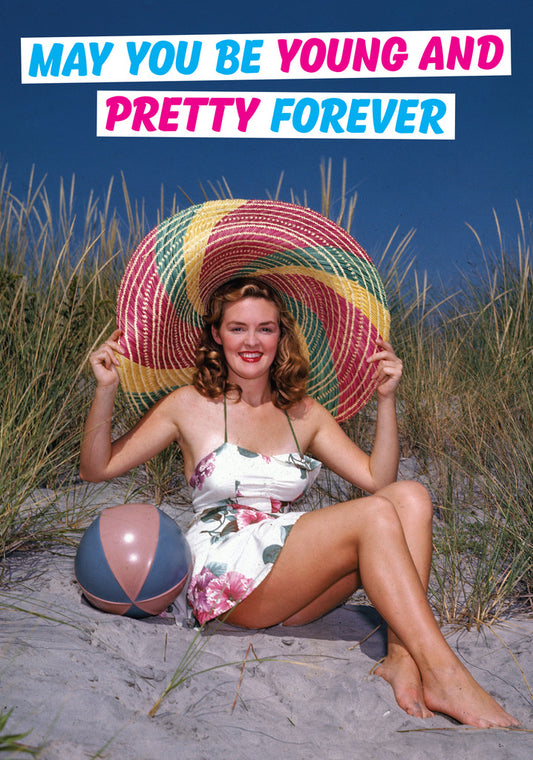 Dean Morris Young And Pretty Women Beach Funny Greeting Card 5x7 DMA299 | 259432