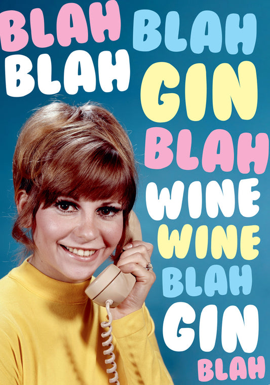 Dean Morris Blah Blah Gin Wine Funny Greeting Card 5x7 DMA356 | 259459