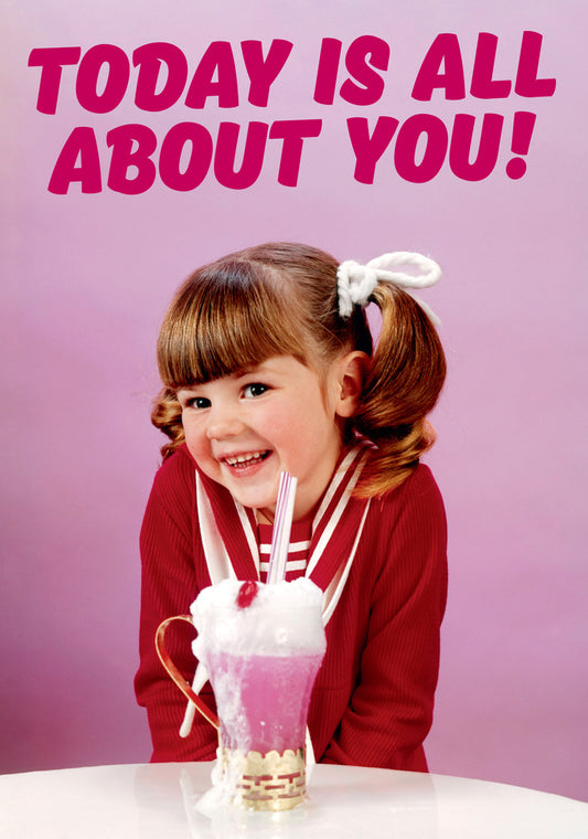 Dean Morris Today All About You Young Girl Sundae Funny Birthday Greeting Card 5x7 DMA409 | 259510