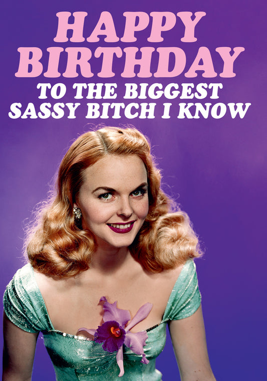 Dean Morris Biggest Sassy Bitch I Know Funny Birthday Greeting Card 5x7 DMA419 | 259517