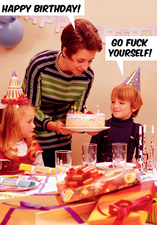 Dean Morris Go Fuck Yourself Funny Birthday Greeting Card 5x7 DMU41 | 259585