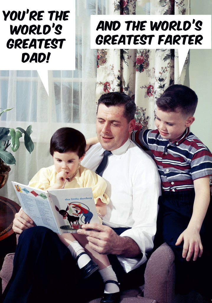 Dean Morris Worlds Greatest Dad And Farter Funny Greeting Card 5x7 DMU96 | 259597