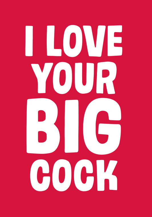 Dean Morris I Love Your Big Cock Funny Greeting Card 5x7 DMV90 | 259687