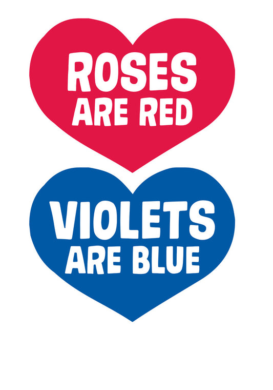 Dean Morris Roses Are Red Violets Are Blue Funny Greeting Card 5x7 DMV129 | 259725