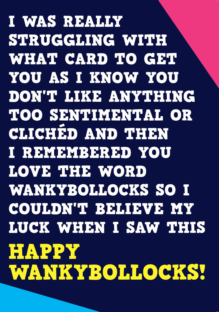 Dean Morris Happy Wankybollocks Funny Greeting Card 5x7 POP05 | 259791