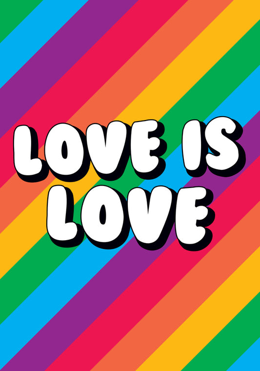 Dean Morris Love Is Love Rainbow Color Funny Greeting Card 5x7 RAN03 | 259800