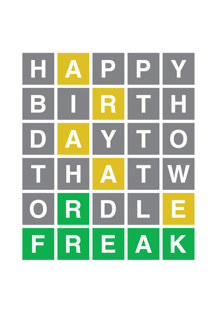 Dean Morris Happy Birthday Wordle Freak Funny Greeting Card 5x7 RAN95 | 259821