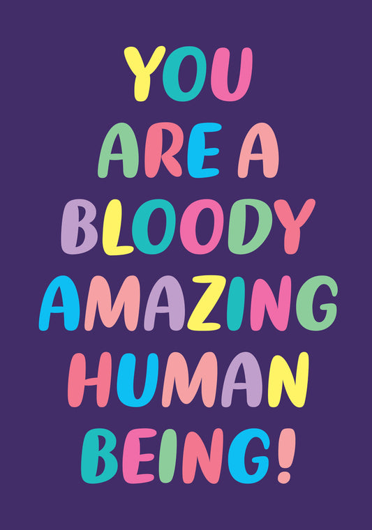 Dean Morris Bloody Amazing Human Being Funny Greeting Card 5x7 RAN98 | 259827