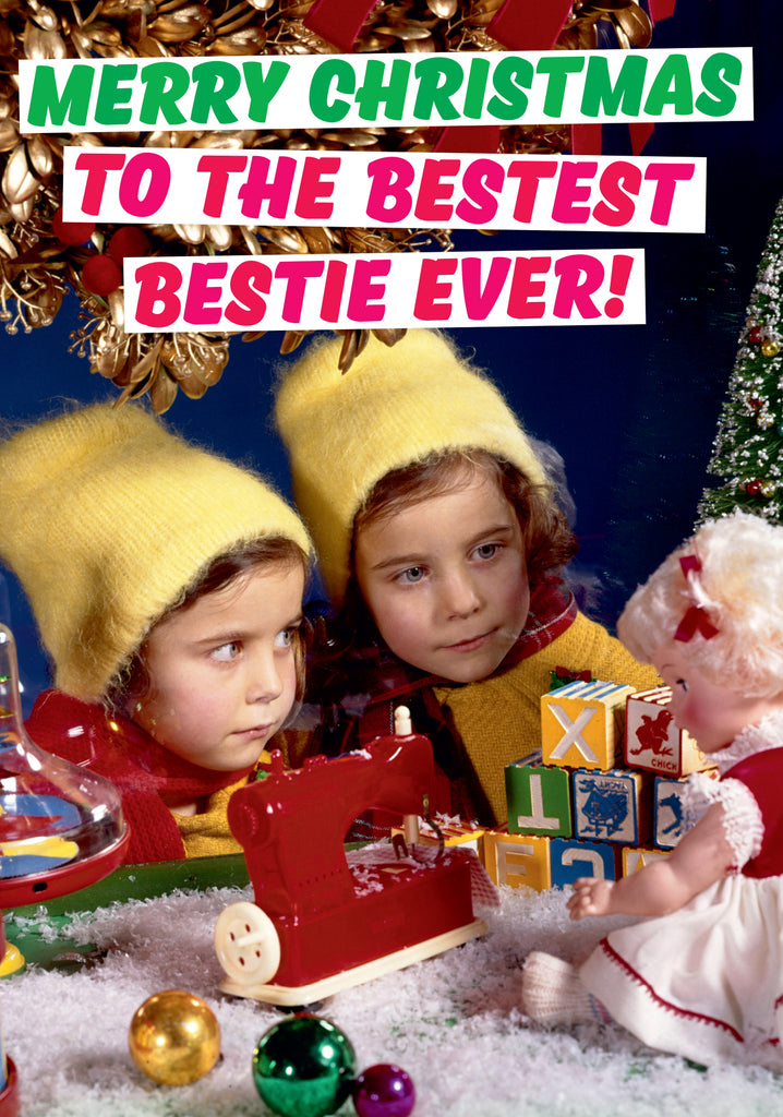 Dean Morris Bestest Bestie Ever Funny Christmas Greeting Card 5x7 DMX239 | 259880