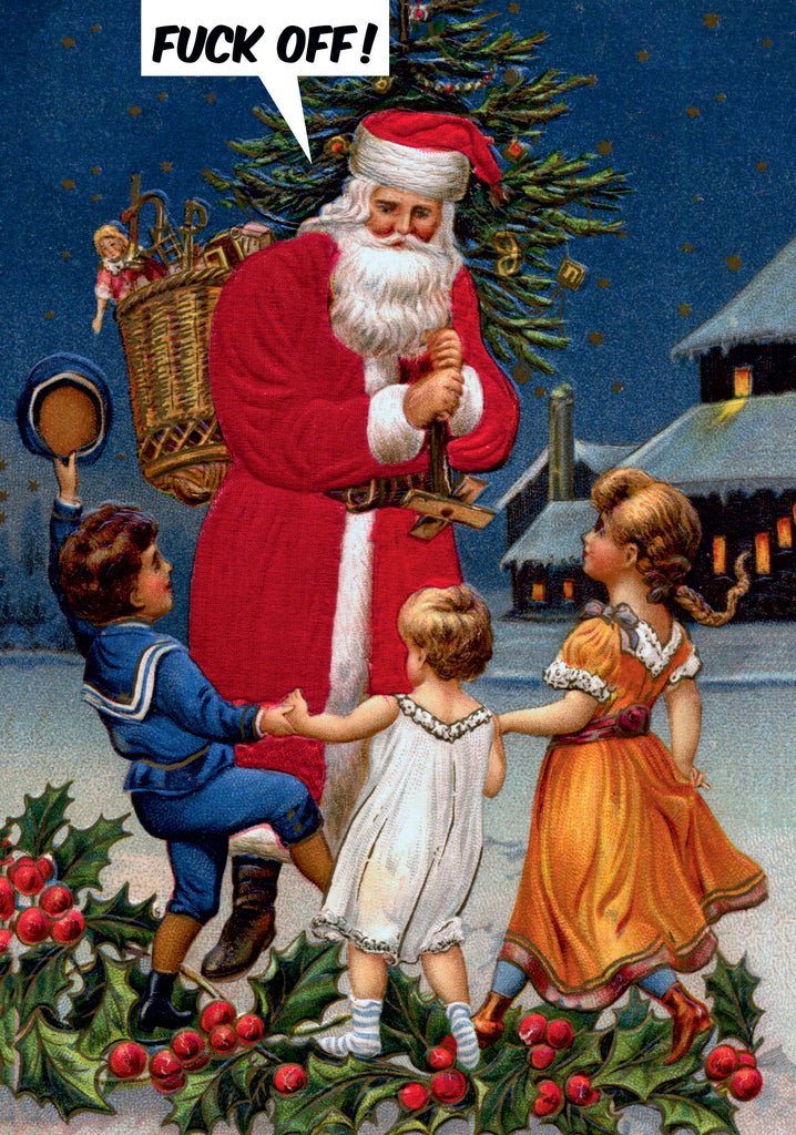 Dean Morris Fuck Off Santa Claus Dancing Children Funny Christmas Greeting Card 5x7 DMX244 | 259886