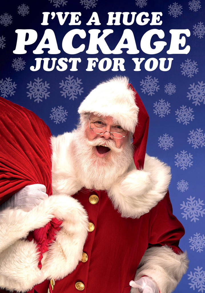 Dean Morris I've A Huge Package Just For You Santa Claus Funny Holidays Greeting Card 5x7 DMX319 | 259950