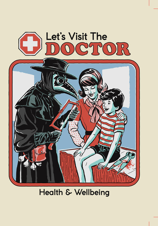 Get Well - Steven Rhodes Lets visit the doctor Greeting Card 5x7 | 1057 | 260017