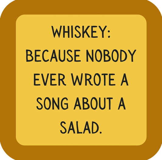 Whiskey Song Premium Drink Coaster Resin With Cork Backing | 58583 | 260258