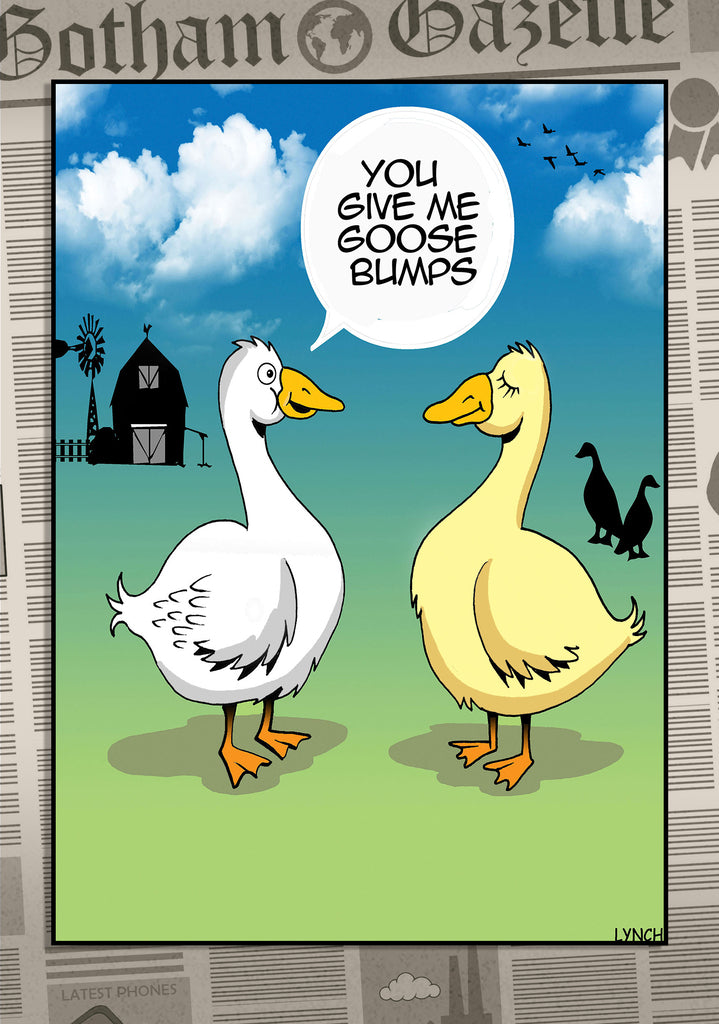 Mark Lynch Goose Bumps Animal Geese Farmyard Funny Greeting Card 5x7 | 2225 | 260742