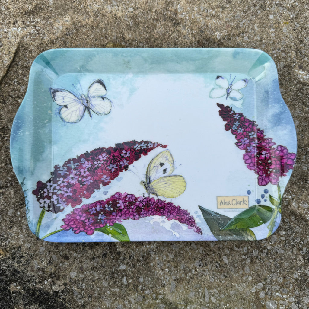 SMALL BUTTERFLIES AND BUDDLEIJA TRAY STY05